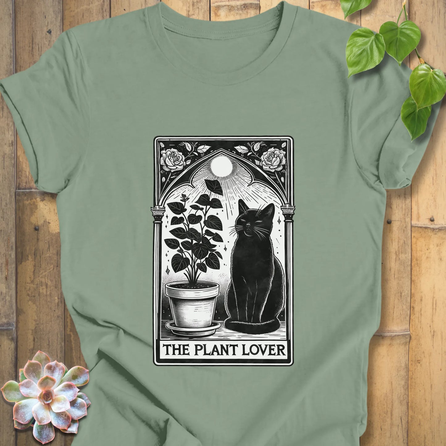 Botanical cat shirt