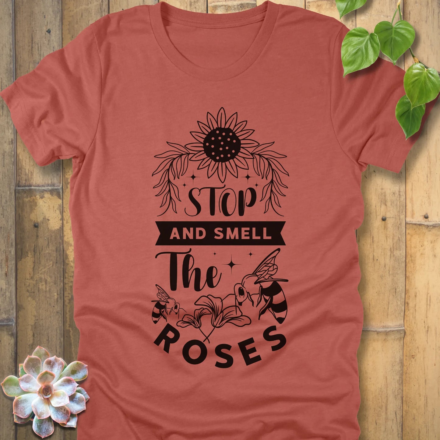 Heather Clay t-shirt featuring the design The Roses printed with flowers and bees