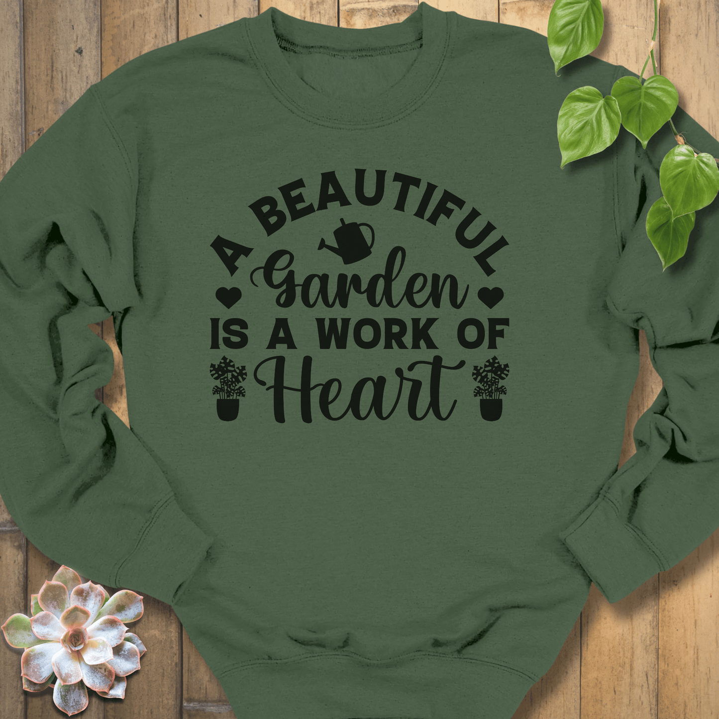 Military Green / S A Beautiful Garden Sweatshirt Sweatshirt