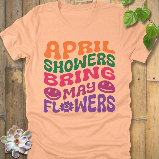 Heather Peach / S April Showers T-Shirt T-Shirt