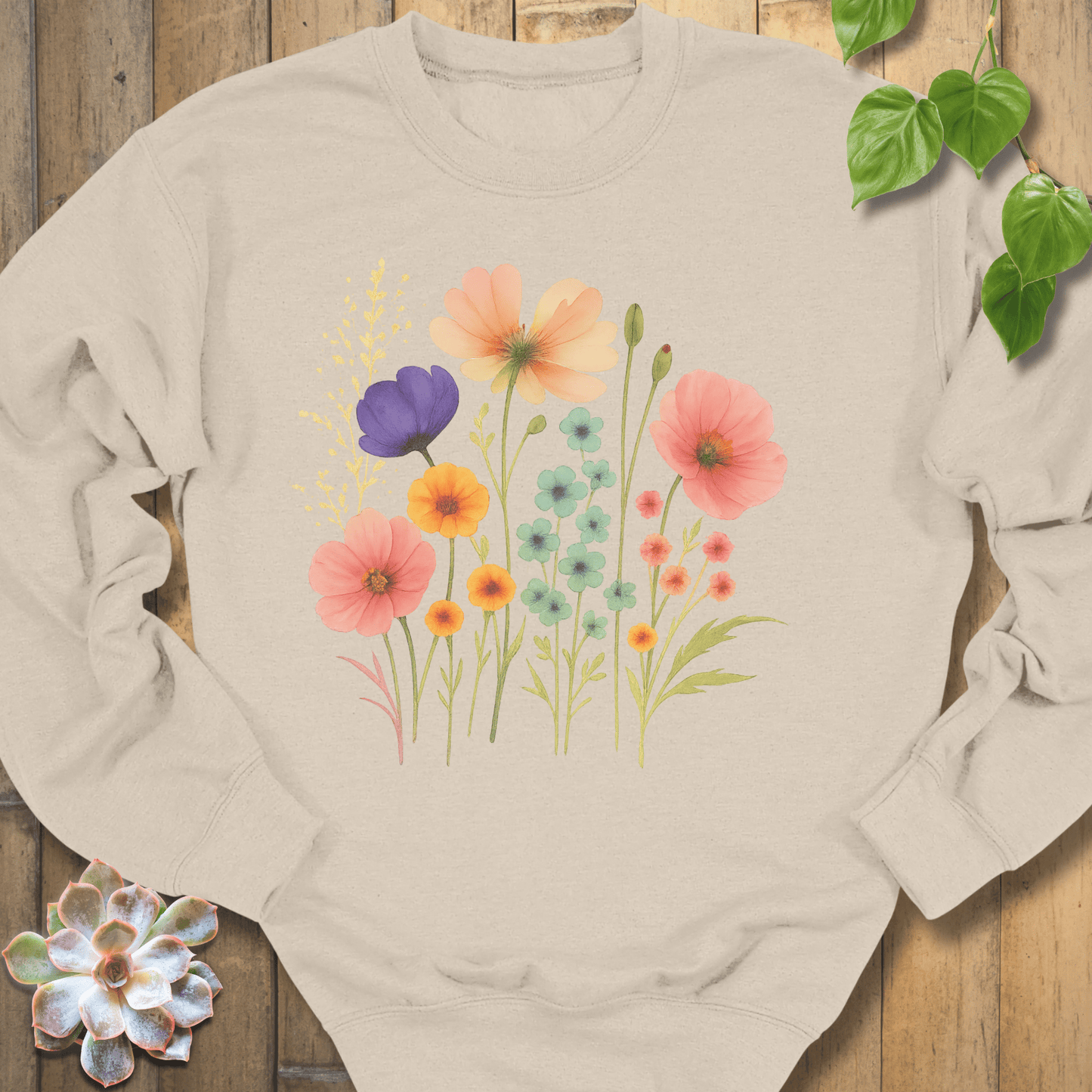 Sand / S Beautiful Day Sweatshirt Sweatshirt