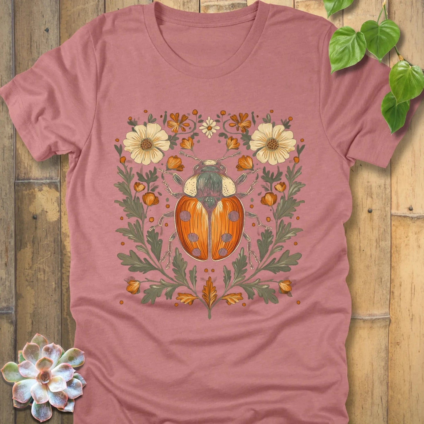 Heather Mauve / S Blossem Beetle T-Shirt T-Shirt