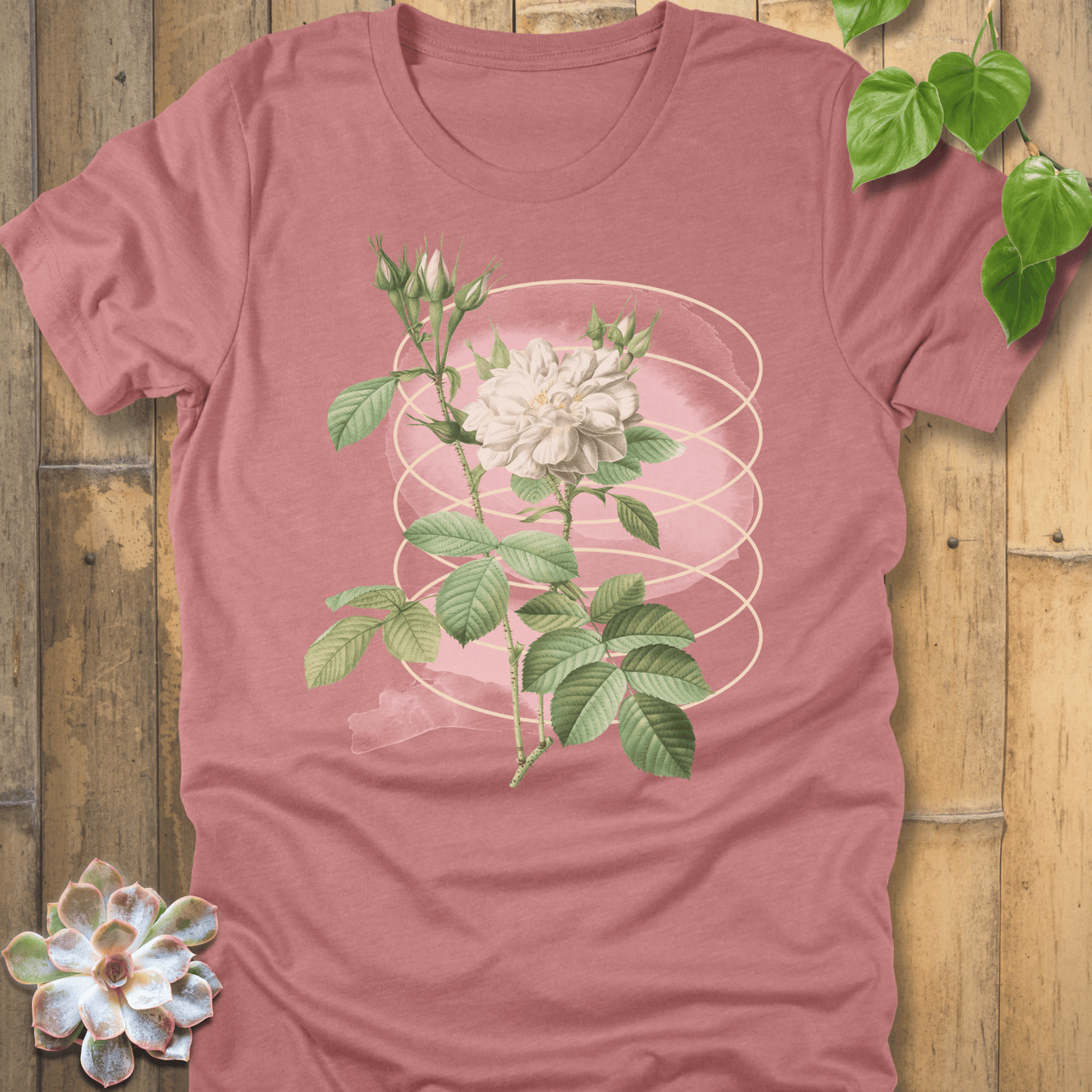 Heather Mauve / S Blossom Whisper T-shirt T-Shirt