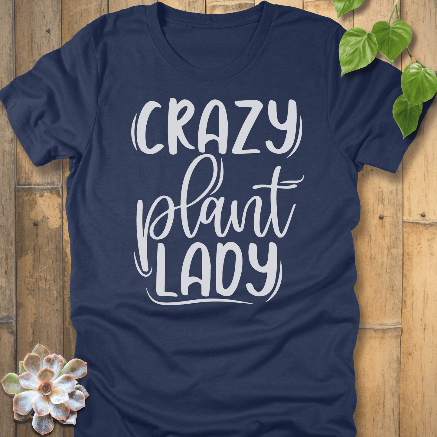 Heather Navy / S Crazy Lady T-Shirt T-Shirt
