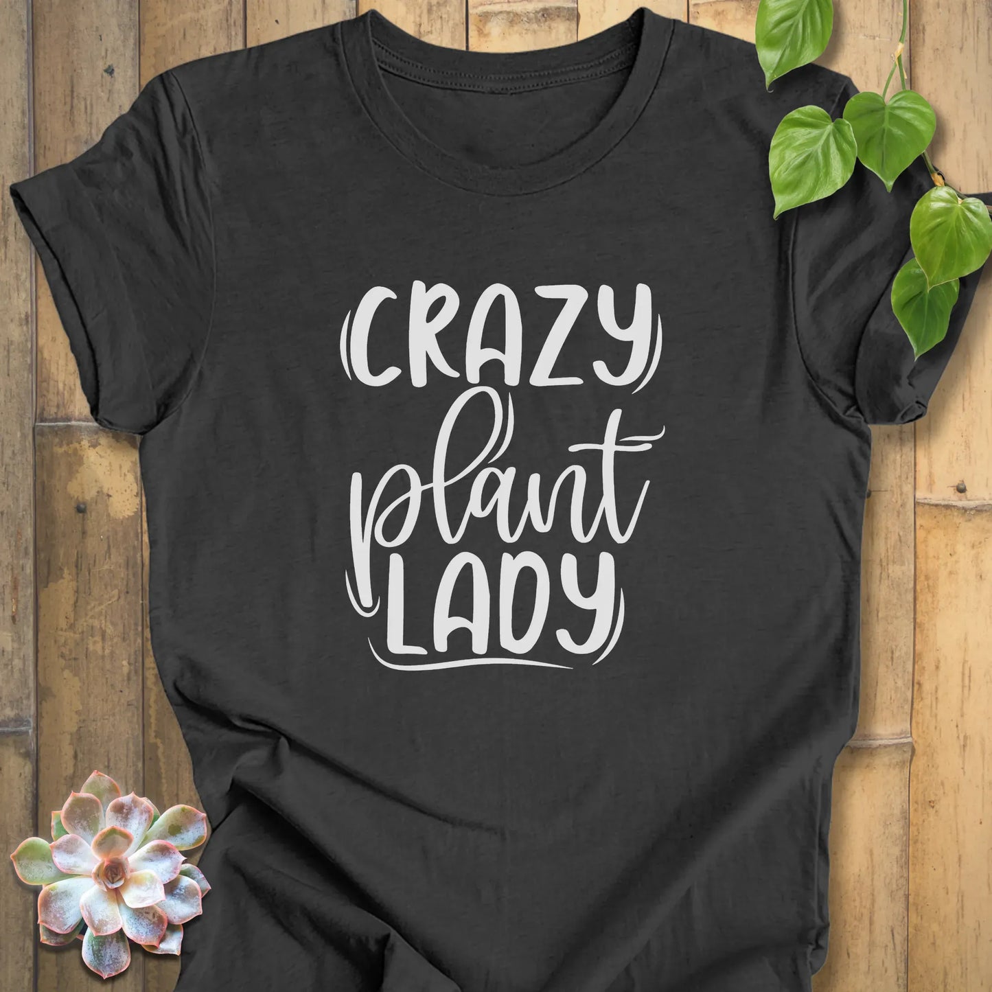Dark Grey Heather / XS Crazy Plant Lady - T-Shirt T-Shirt