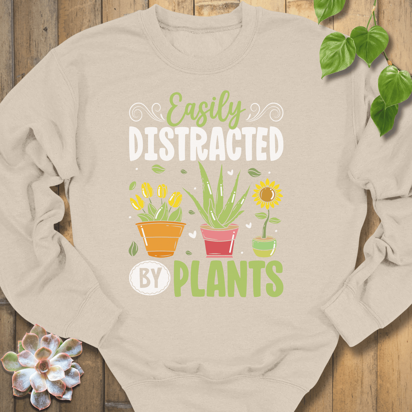 Sand / S Easily Distracted Sweatshirt Sweatshirt