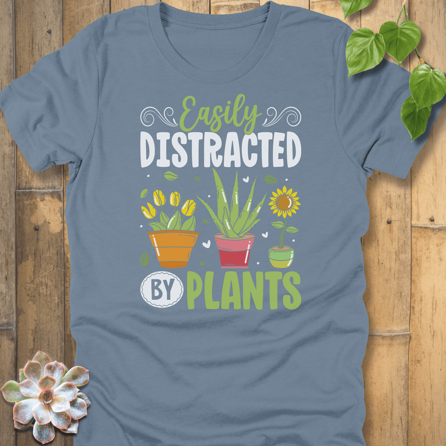 Steel Blue / S Easily Distracted T-Shirt T-Shirt