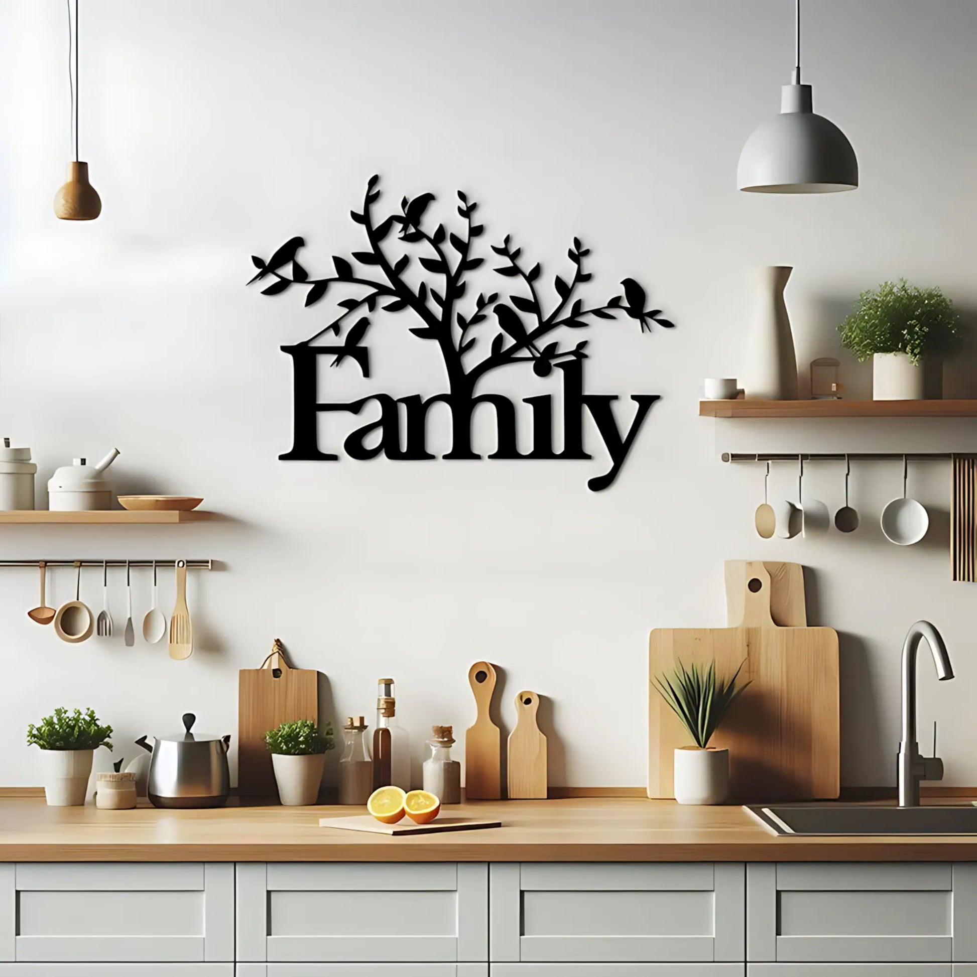 Family Tree Metal Wall Art Home Decor