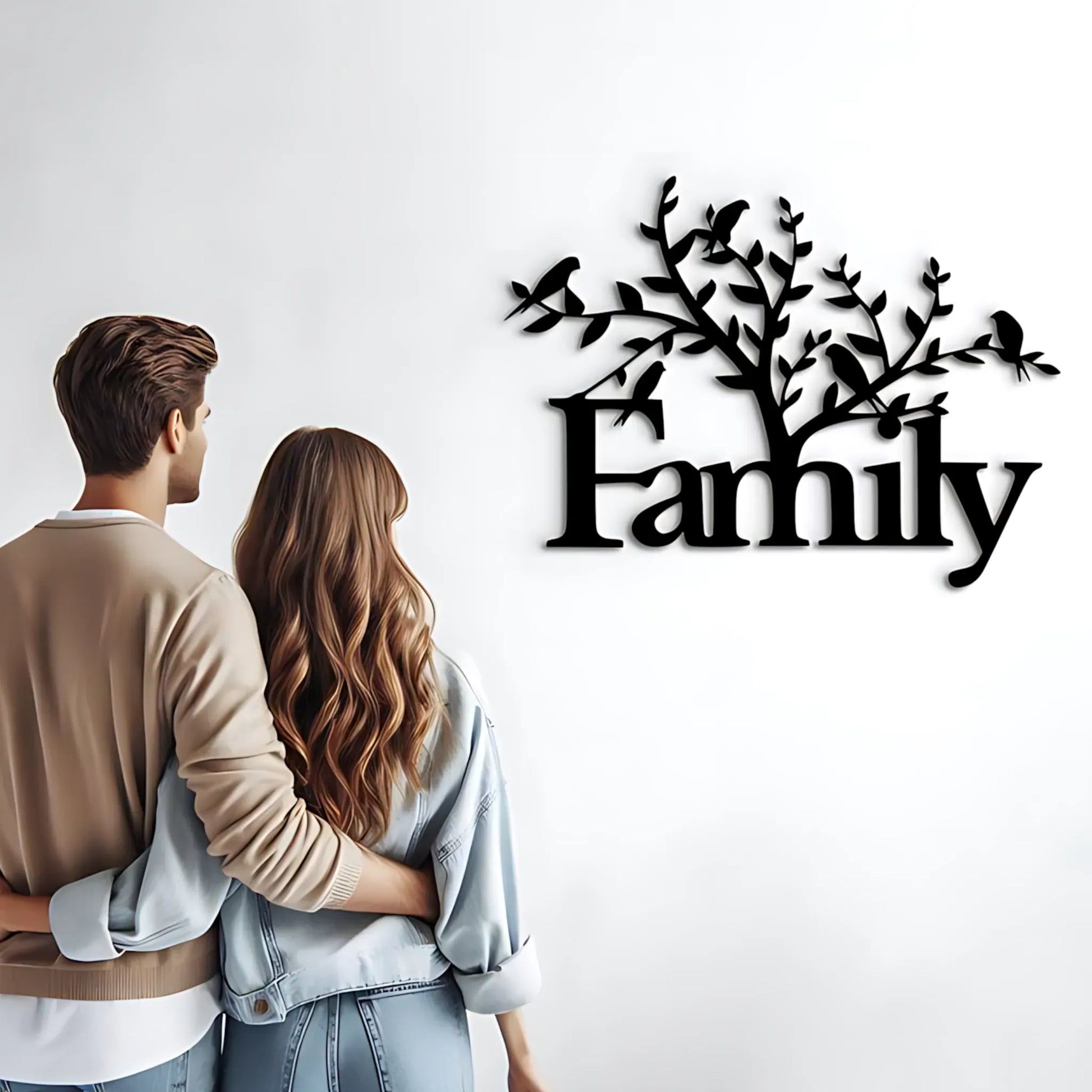 Family Tree Metal Wall Art Home Decor