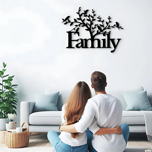 Family Tree Metal Wall Art Home Decor