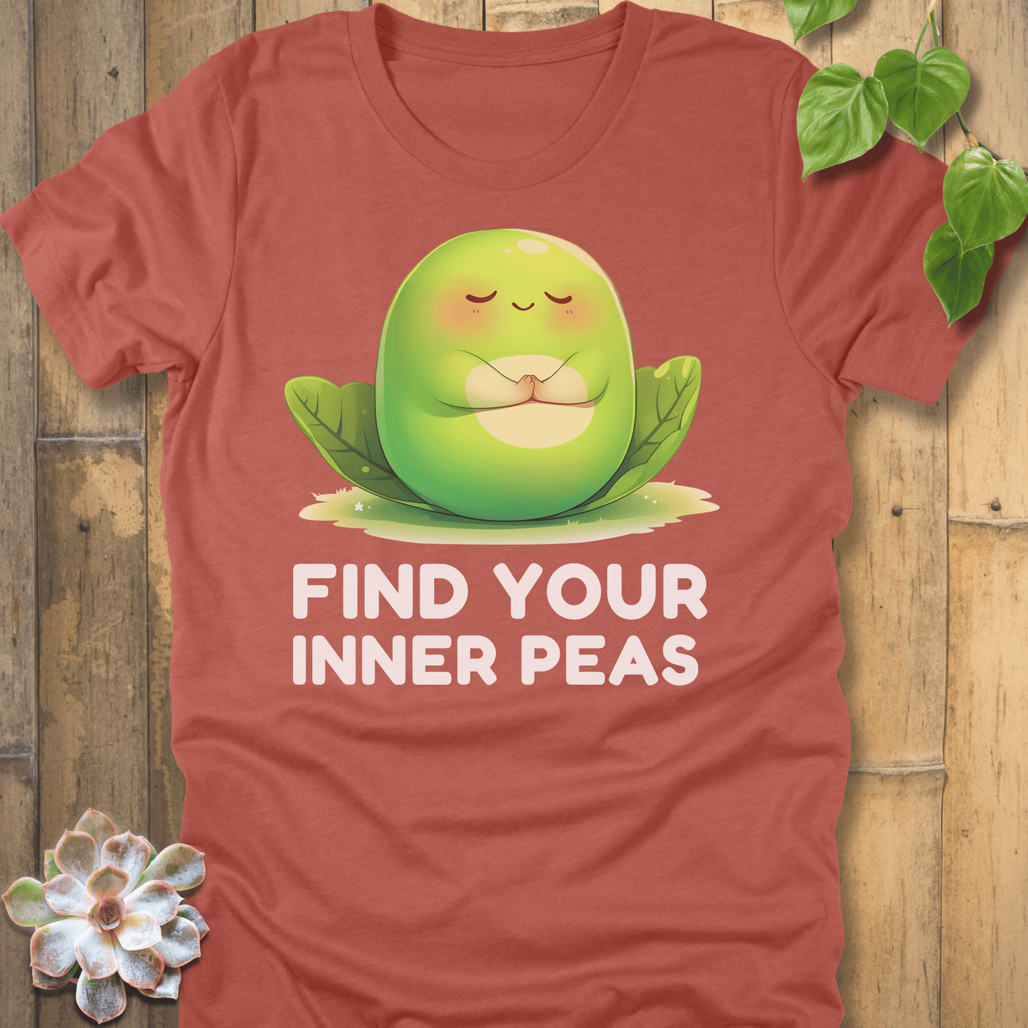 Heather Clay / S Find Your Inner Peas T-shirt T-Shirt