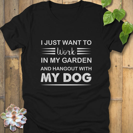Black / S Garden and Dog Lover T-Shirt T-Shirt