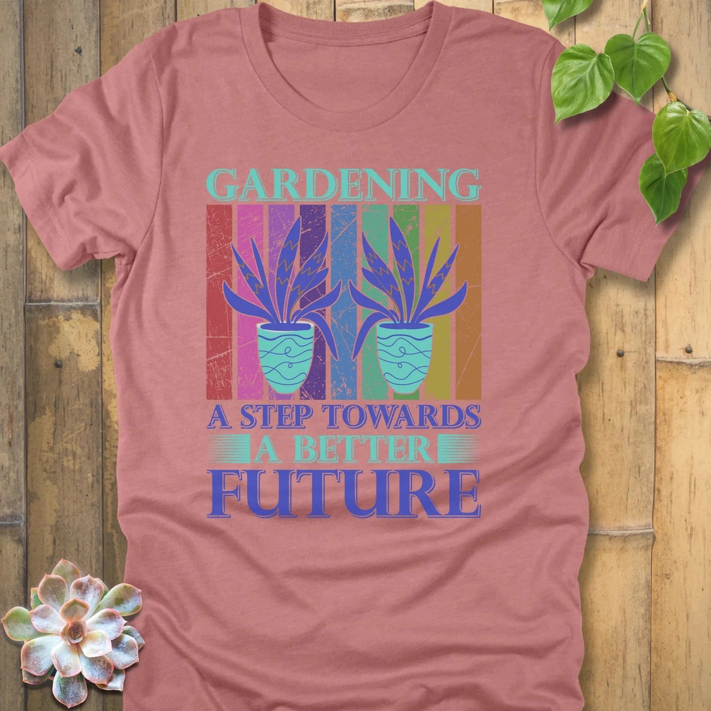 Heather Mauve / S Gardening A Better Future T-Shirt T-Shirt