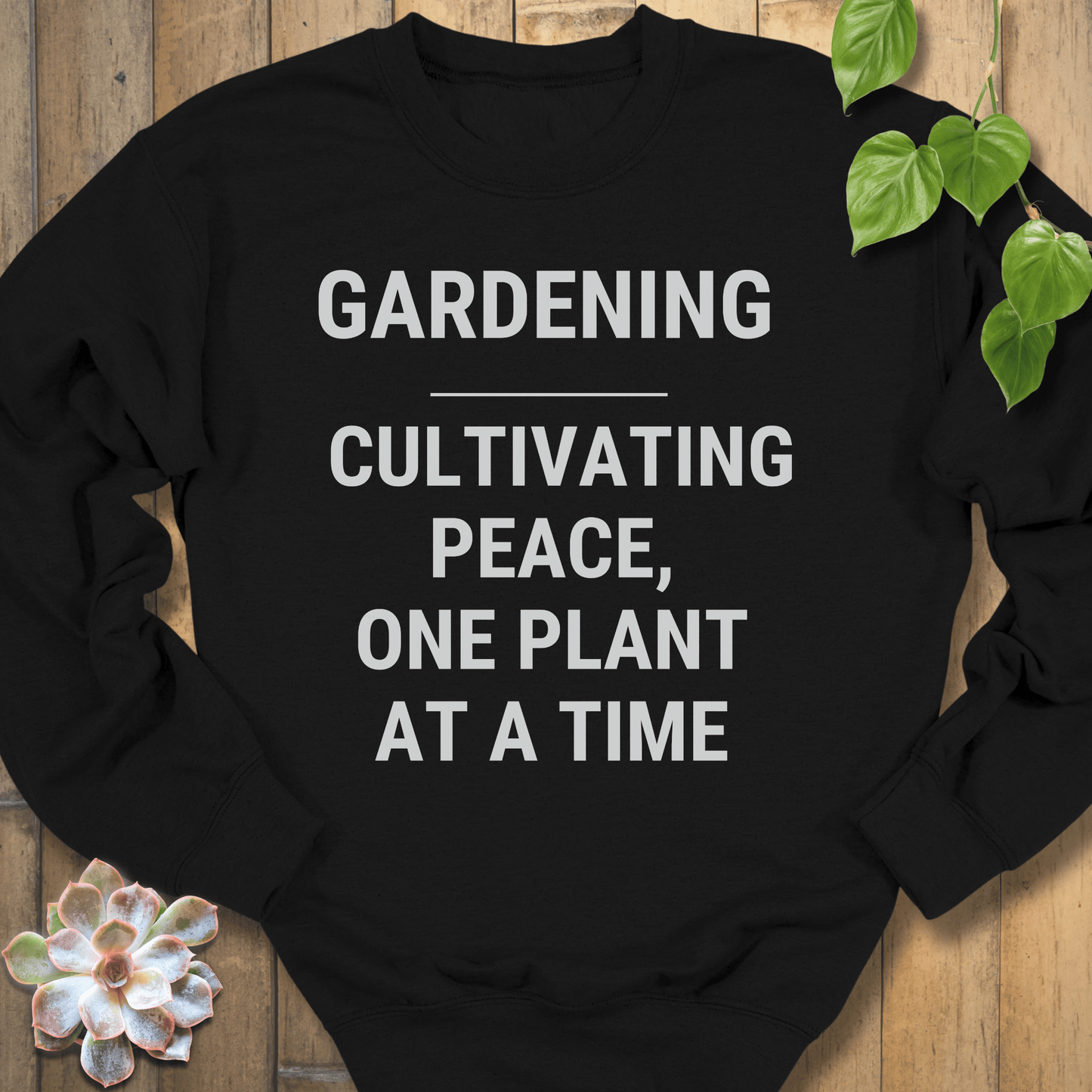 Black / S Gardening Cultivating Peace Sweatshirt Sweatshirt