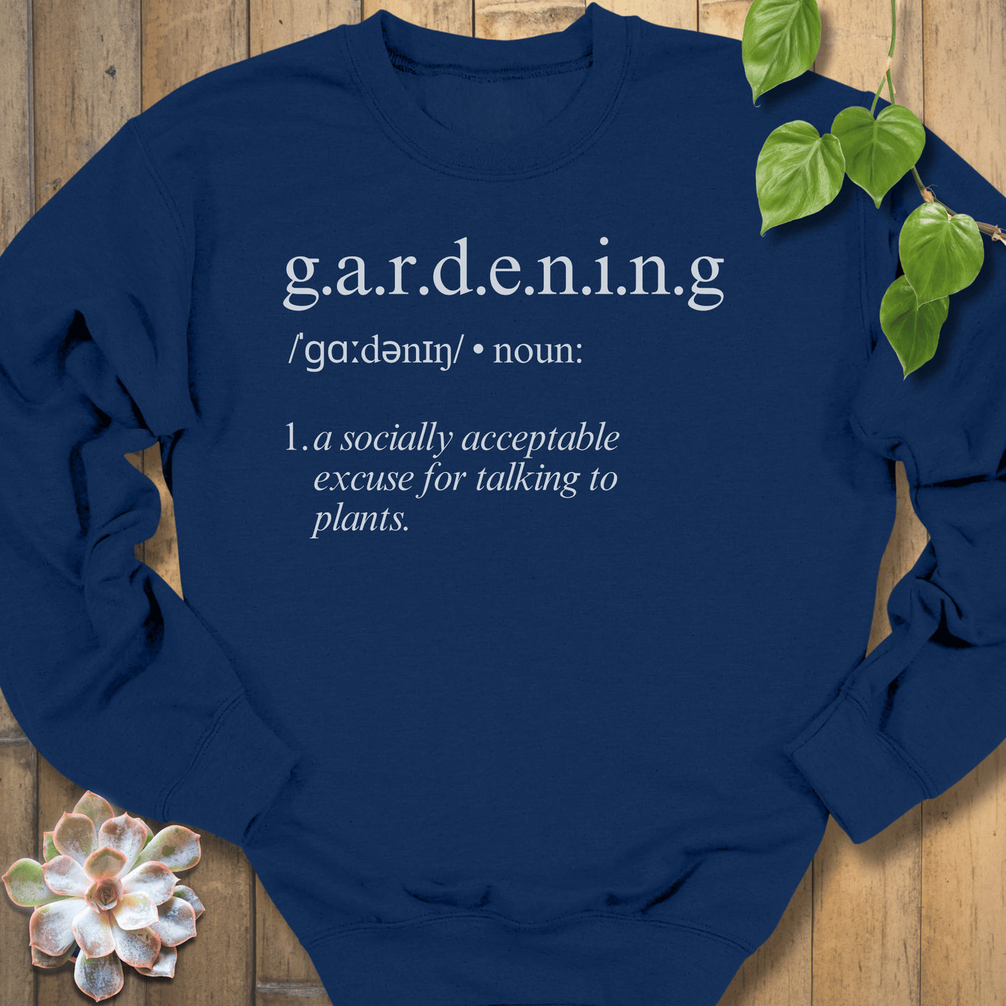Navy / S Gardening Dictionary Sweatshirt Sweatshirt