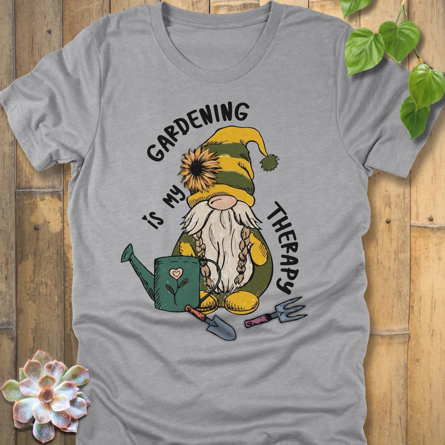 Athletic Heather / S Gardening Is My Therapy T-Shirt T-Shirt