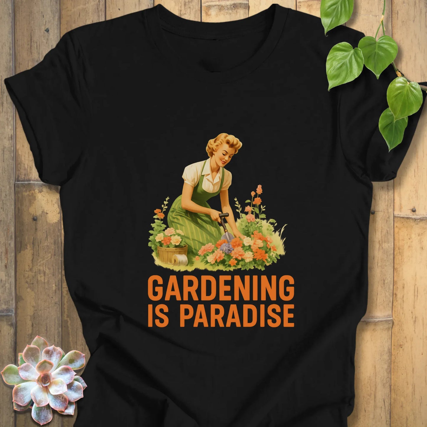 Black / XS Gardening is Paradise T-Shirt T-Shirt