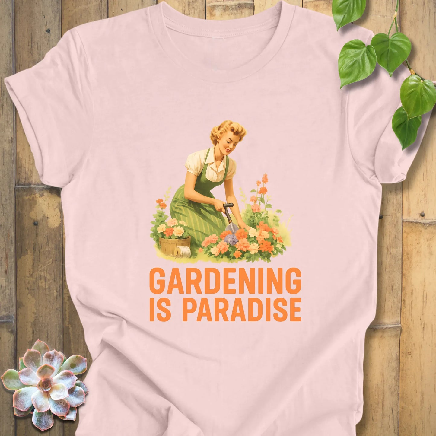 Soft Pink / XS Gardening is Paradise T-Shirt T-Shirt