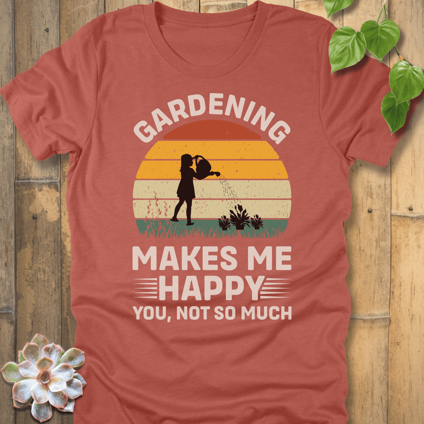 Heather Clay / S Gardening Makes Me Happy T-Shirt T-Shirt