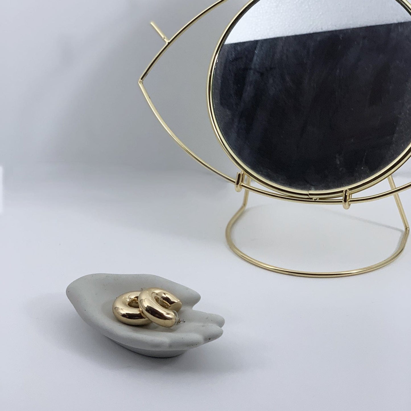 Hand-Shaped Concrete Dish Home Decor