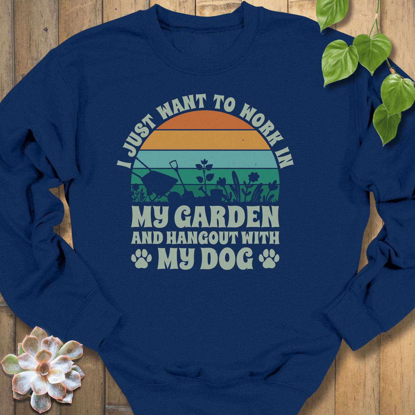 Navy / S Hang out with my Dog Sweatshirt Sweatshirt