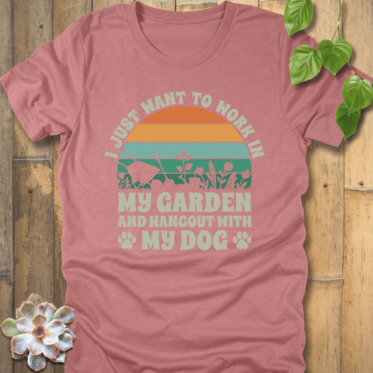 Heather Mauve / S Hangout with My Dog - T-Shirt T-Shirt