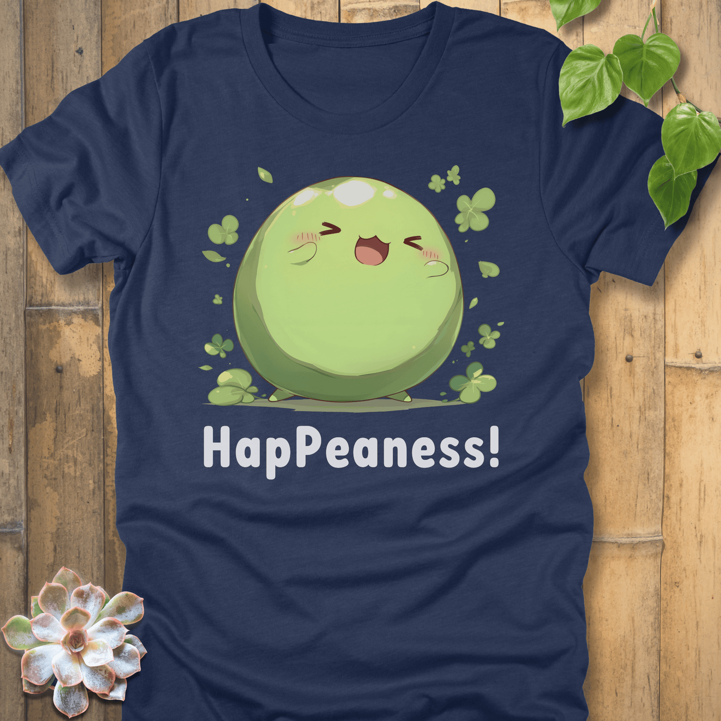 Heather Navy / S Happeaness T-shirt T-Shirt