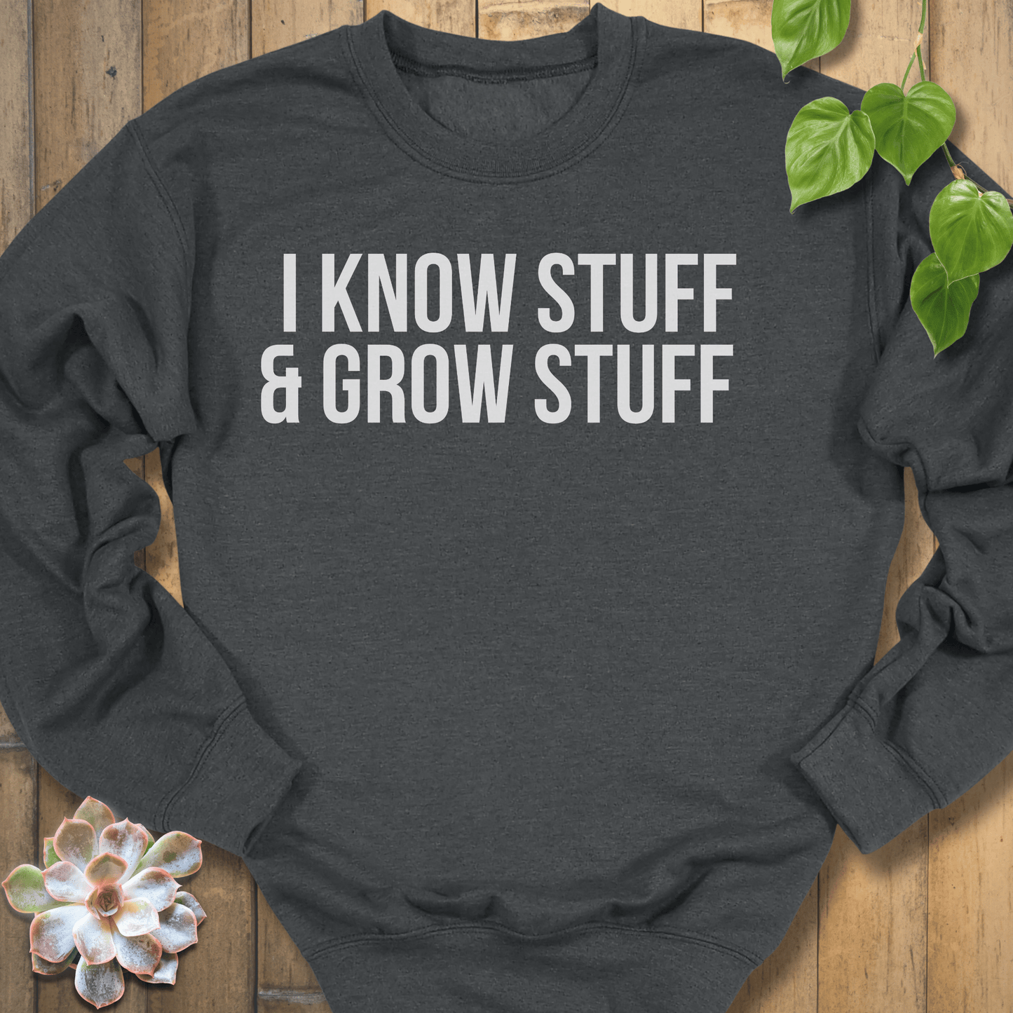 Dark Heather / S I know Stuff Sweatshirt Sweatshirt