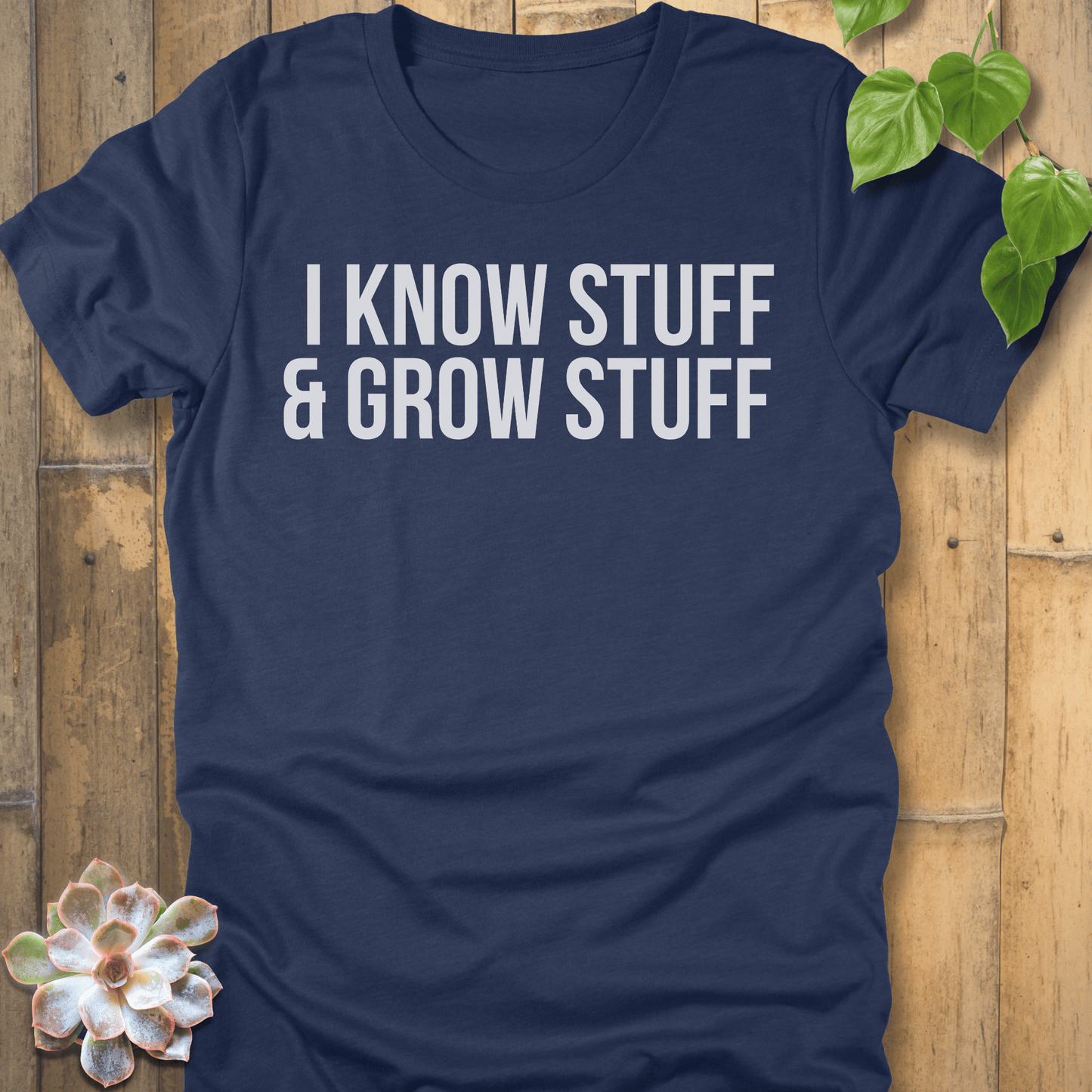 Heather Navy / S I Know Stuff T-shirt T-Shirt