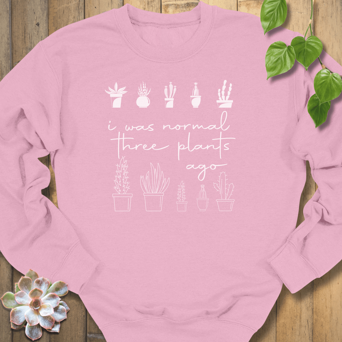 Light Pink / S I Was Normal Sweatshirt Sweatshirt