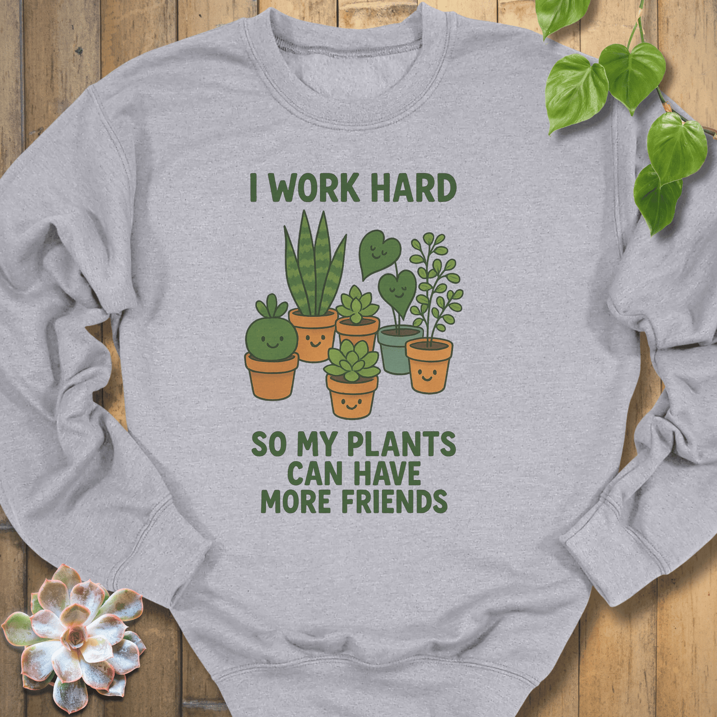 Sport Grey / S I Work Hard Sweatshirt Sweatshirt