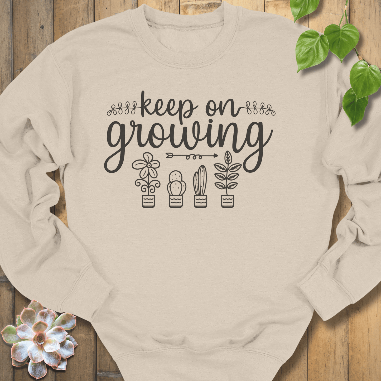 Sand / S Keep On Growing Sweatshirt Sweatshirt