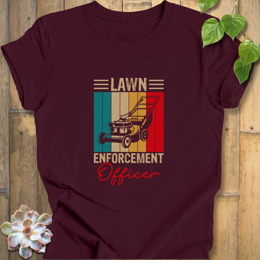 Maroon / XS Lawn Enforcement Officer - T-Shirt. T-Shirt