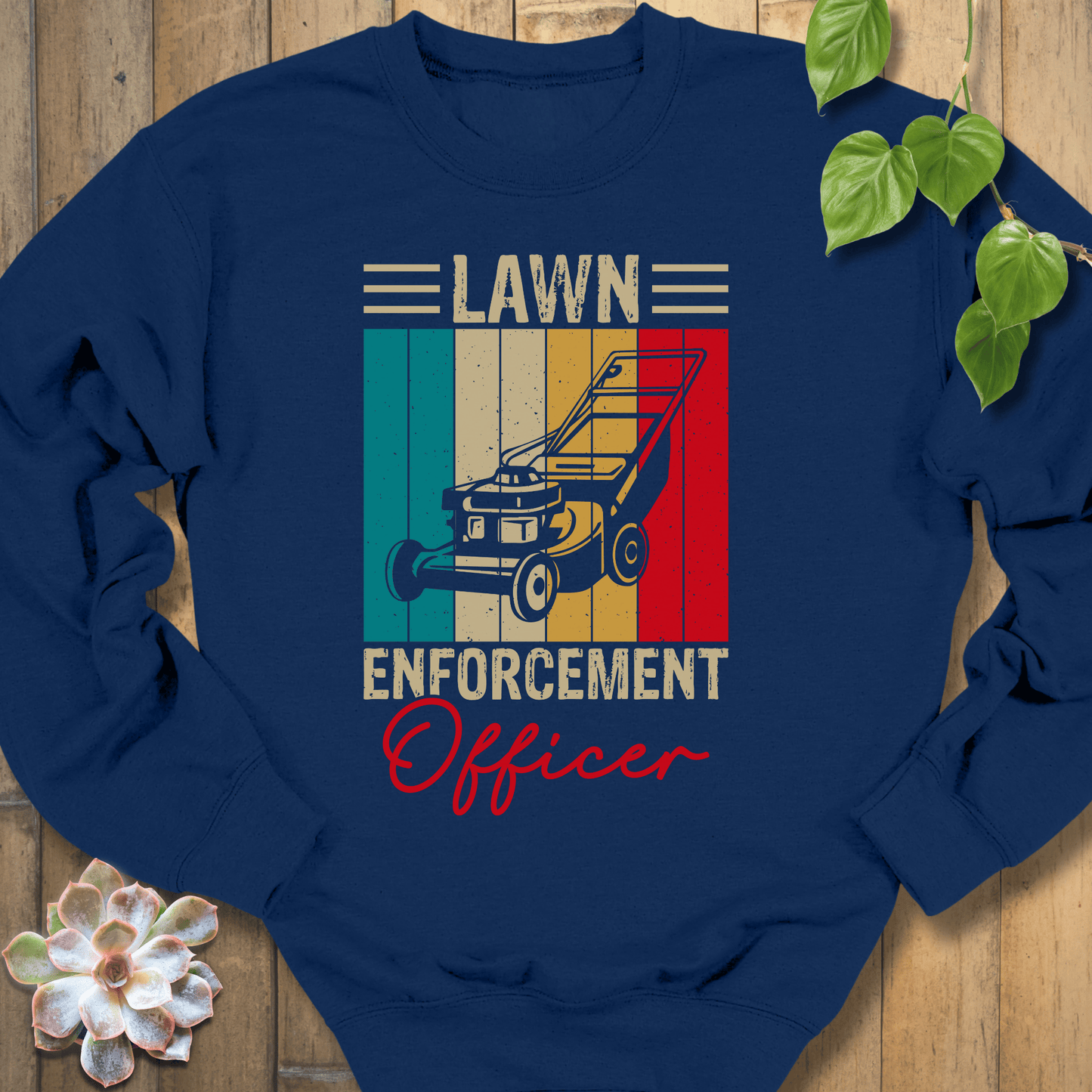 Navy / S Lawn Enforcer Officer Sweatshirt Sweatshirt