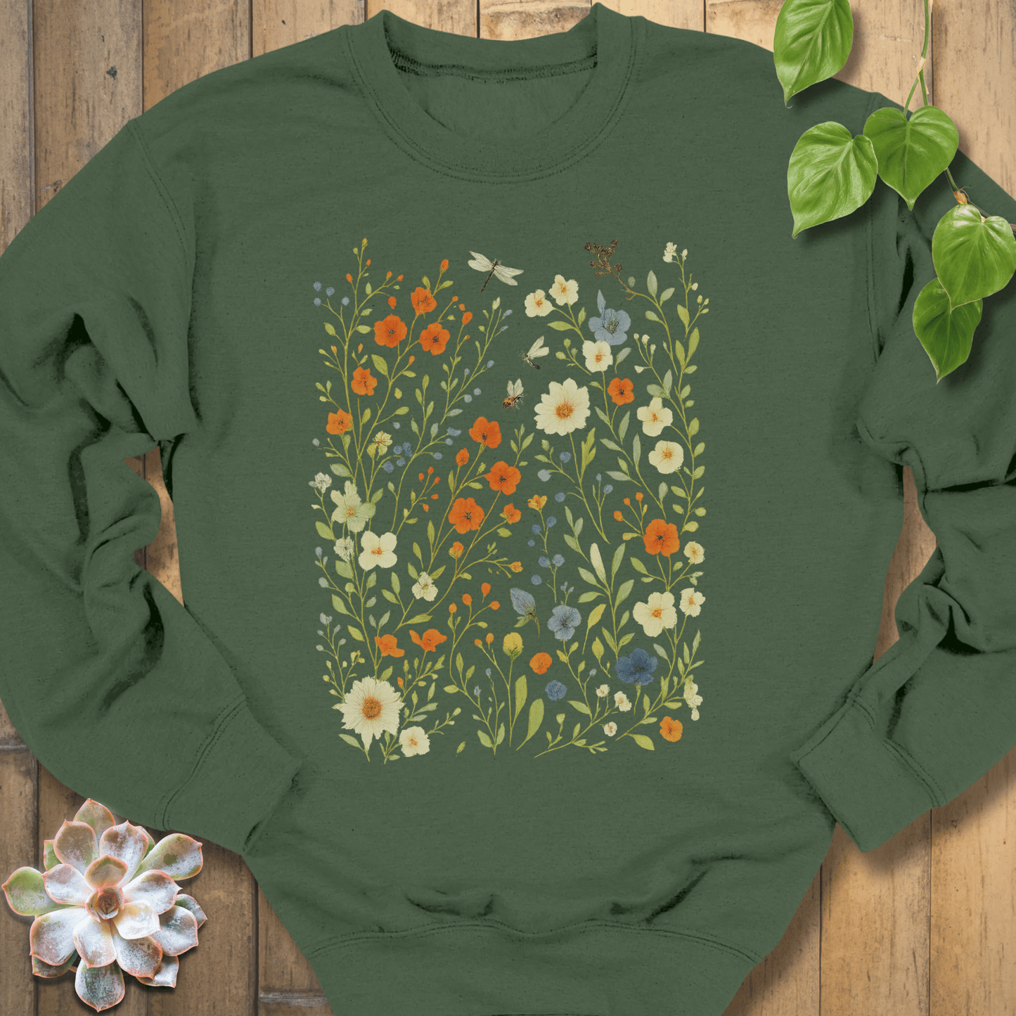 Military Green / S Meadow Magic Sweatshirt Sweatshirt