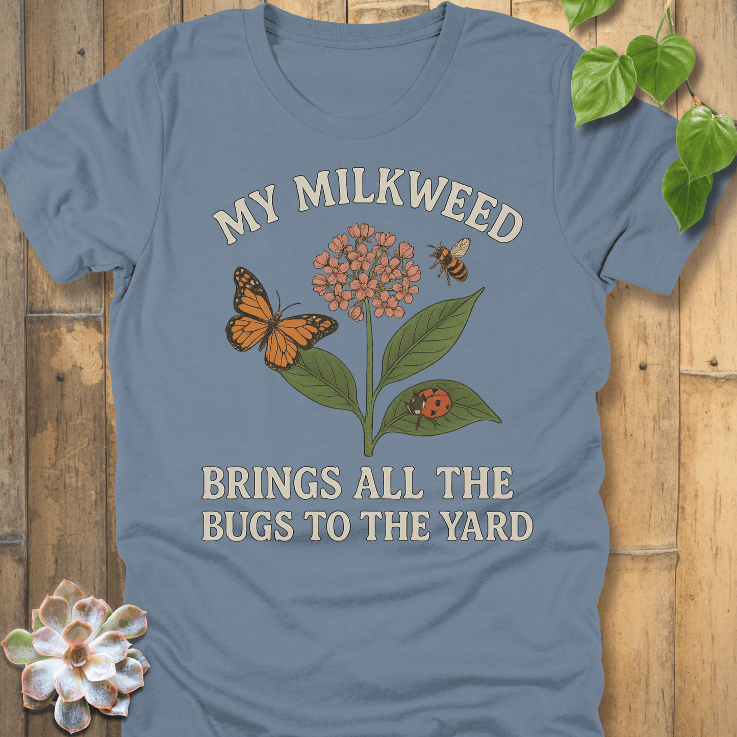 Steel Blue / S My Milkweed T-Shirt T-Shirt