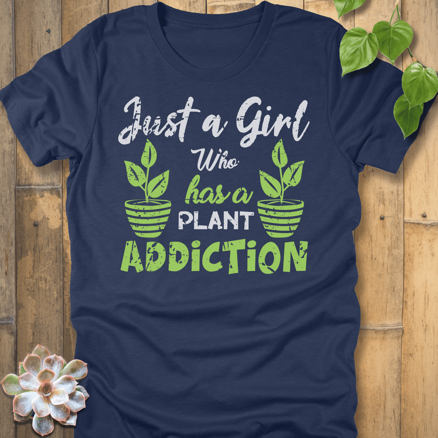 Heather Navy / S Plant Addiction T-shirt T-Shirt