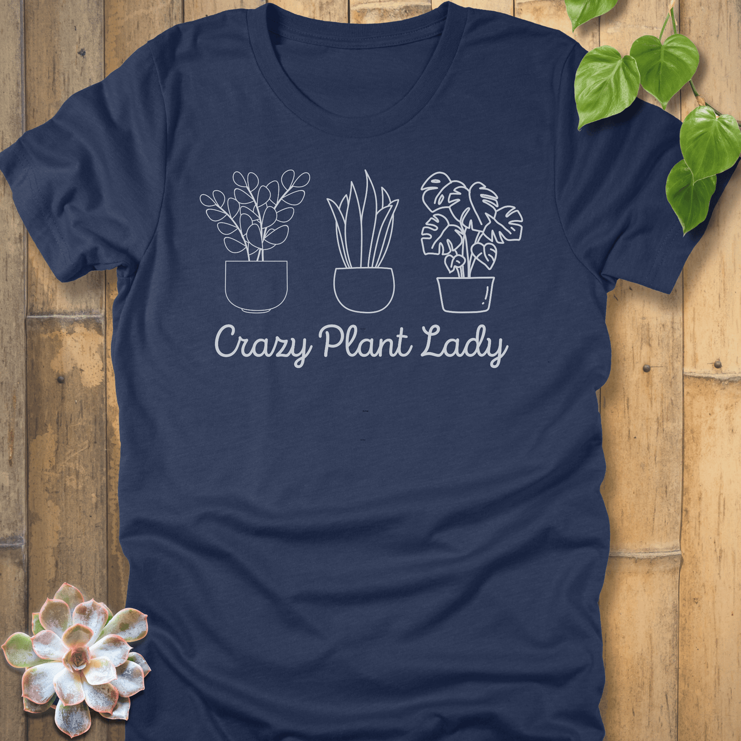 Heather Navy / S Plant Lady T-Shirt T-Shirt