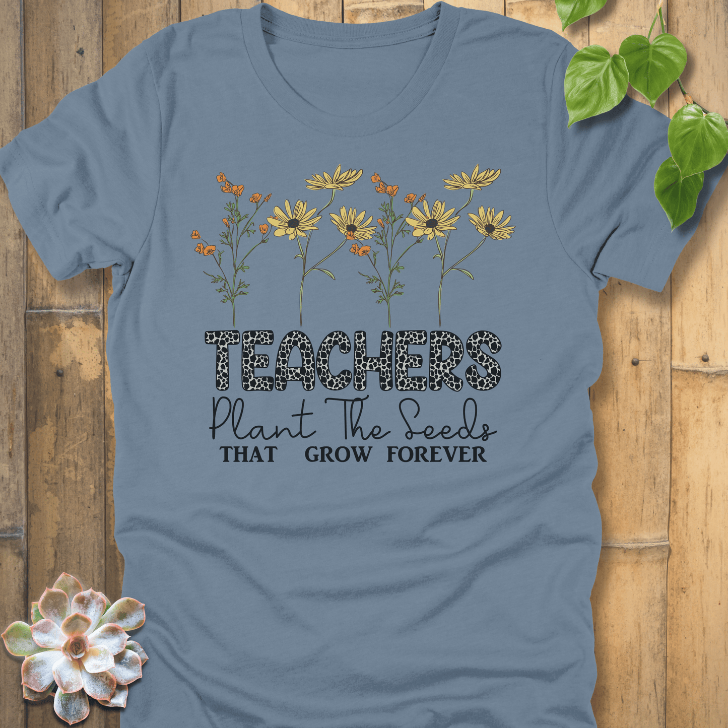 Steel Blue / S Plant The Seeds T-shirt T-Shirt