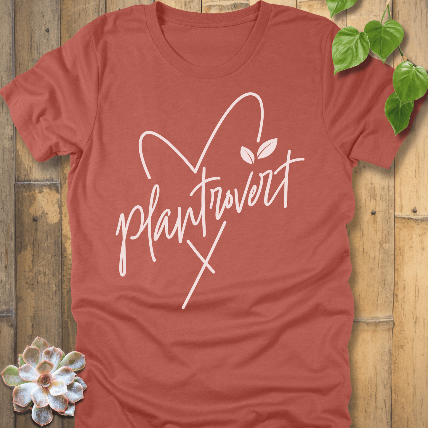 Heather Clay / S Plantrovert Love T-shirt T-Shirt