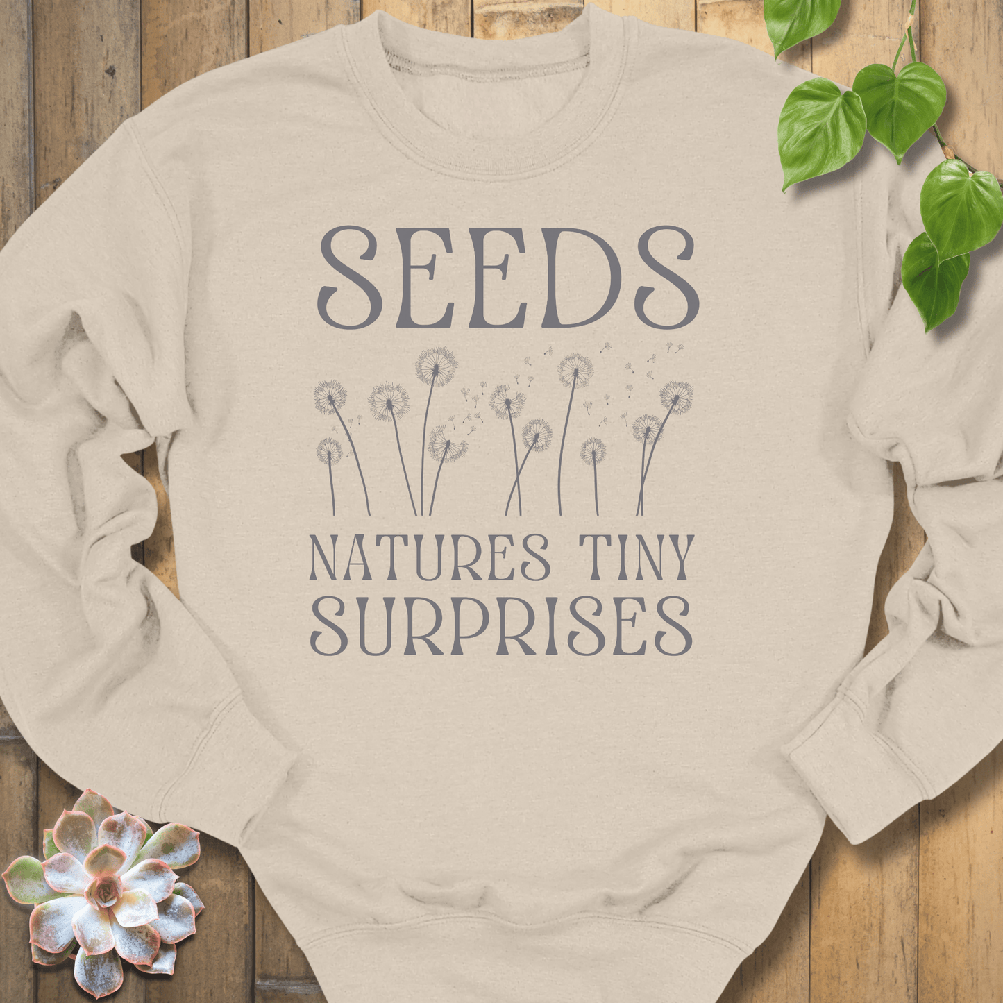 Sand / S Seeds Nature's Tiny Surprises Sweatshirt Sweatshirt