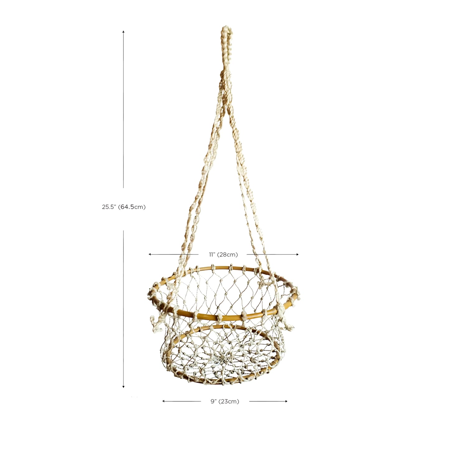Single Hanging Basket – Handcrafted Jhuri Planter for Indoor & Outdoor Use Home & Garden