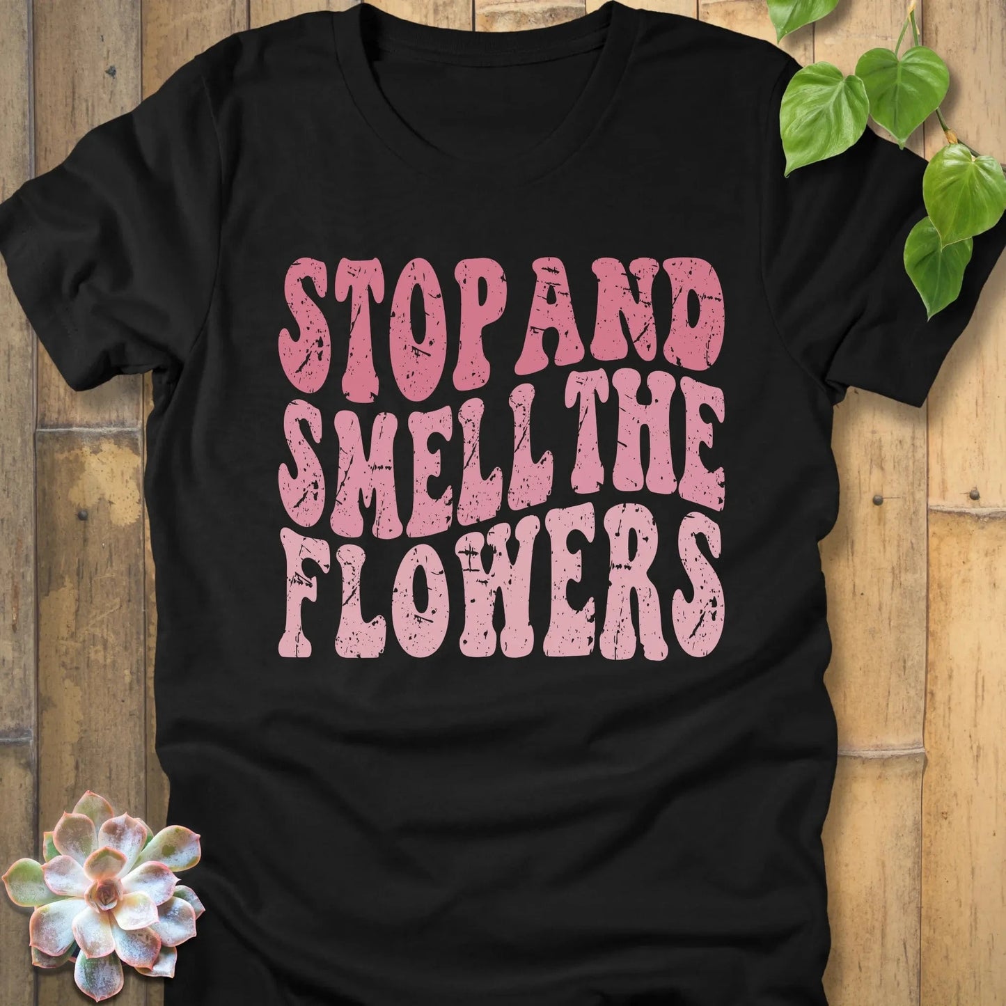 Black / S Smell the Flowers T-Shirt T-Shirt