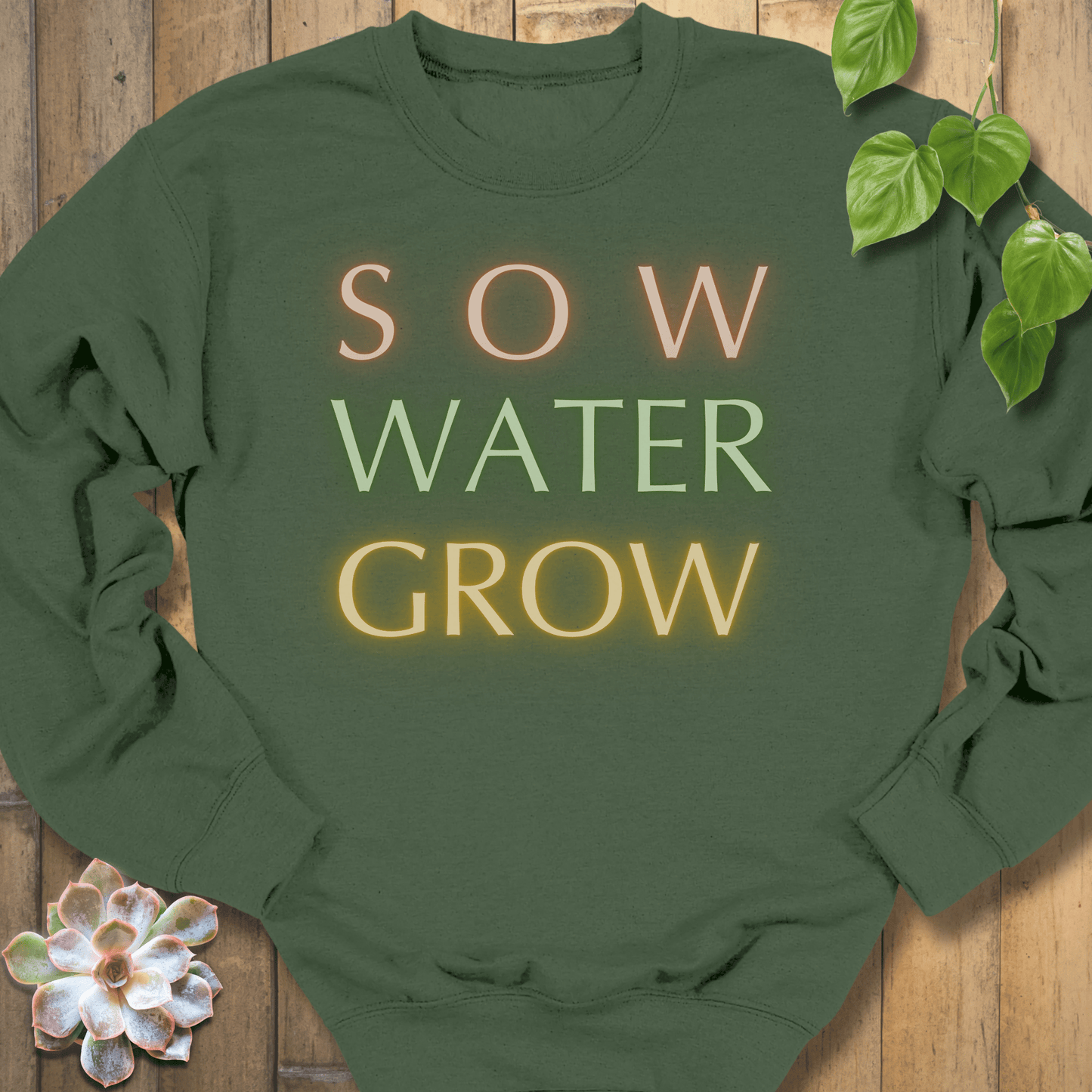 Military Green / S Sow Water Grow Sweatshirt Sweatshirt