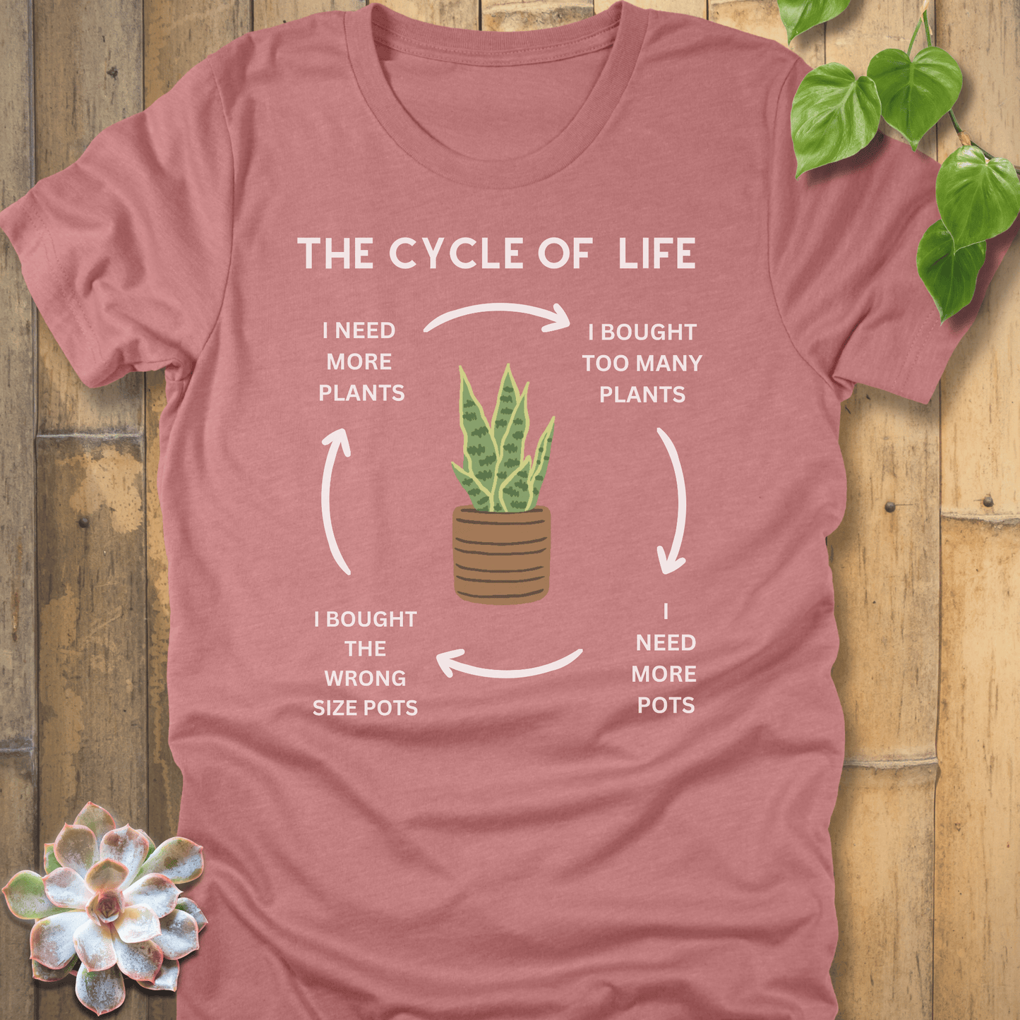 Heather Mauve / S The Cycle Of Life T-Shirt T-Shirt