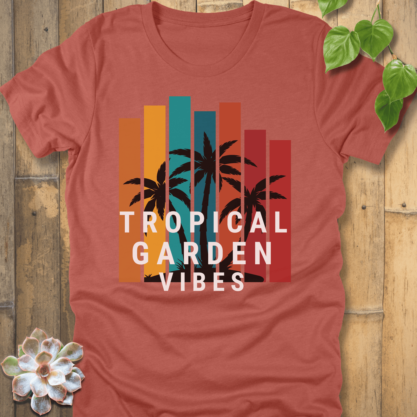 Heather Clay / S Tropical Garden Vibes T-shirt T-Shirt