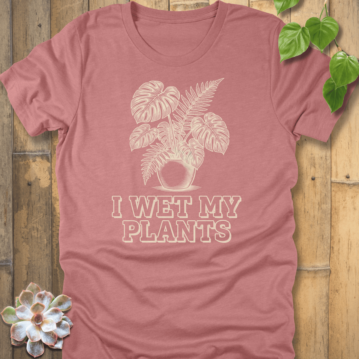 Heather Mauve / S Wet My Plants T-shirt T-Shirt