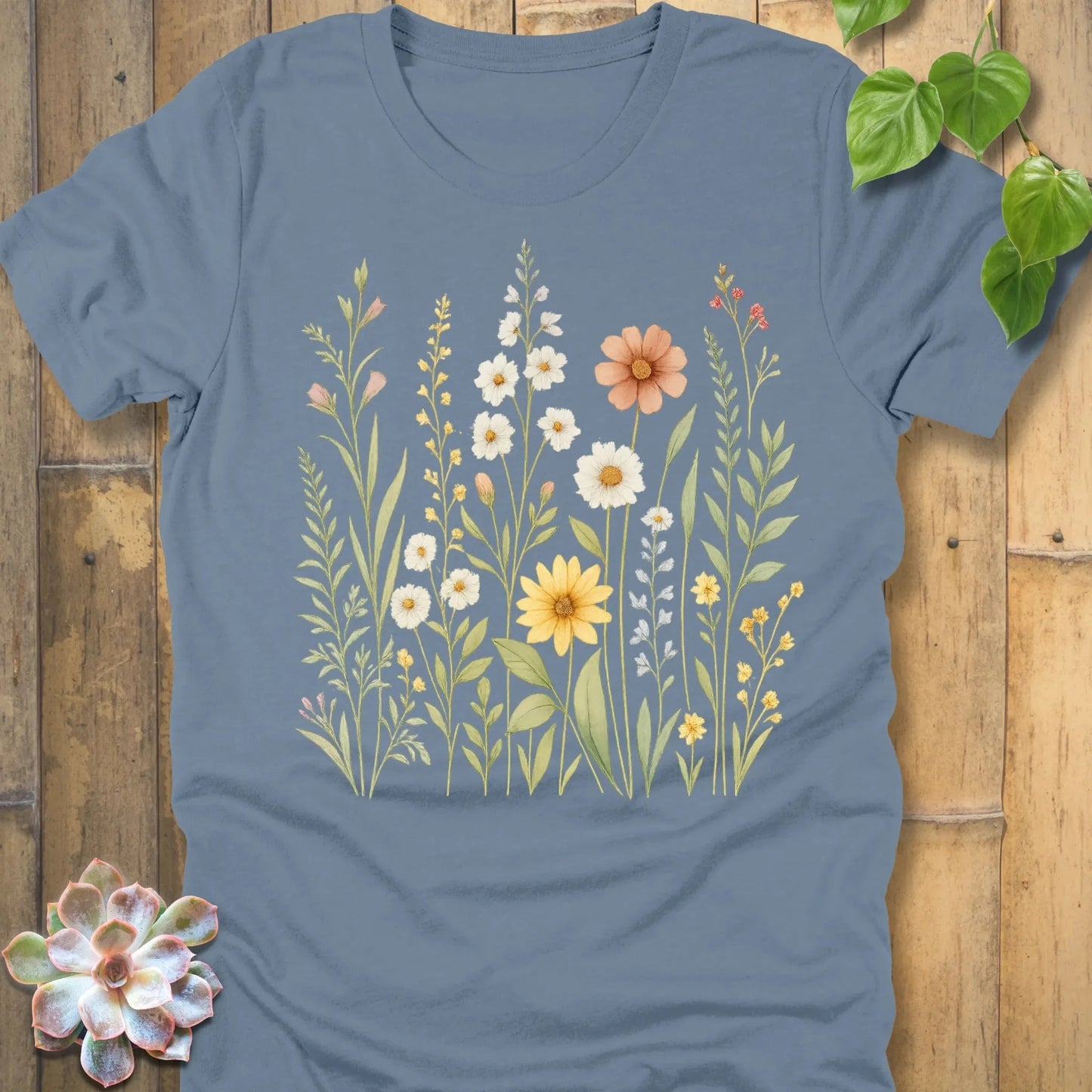 Steel Blue / S Wildflower Meadow T-Shirt T-Shirt