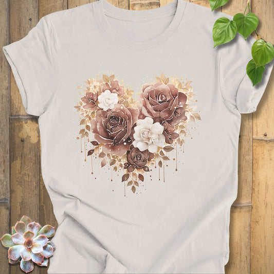rose heart t-shirt