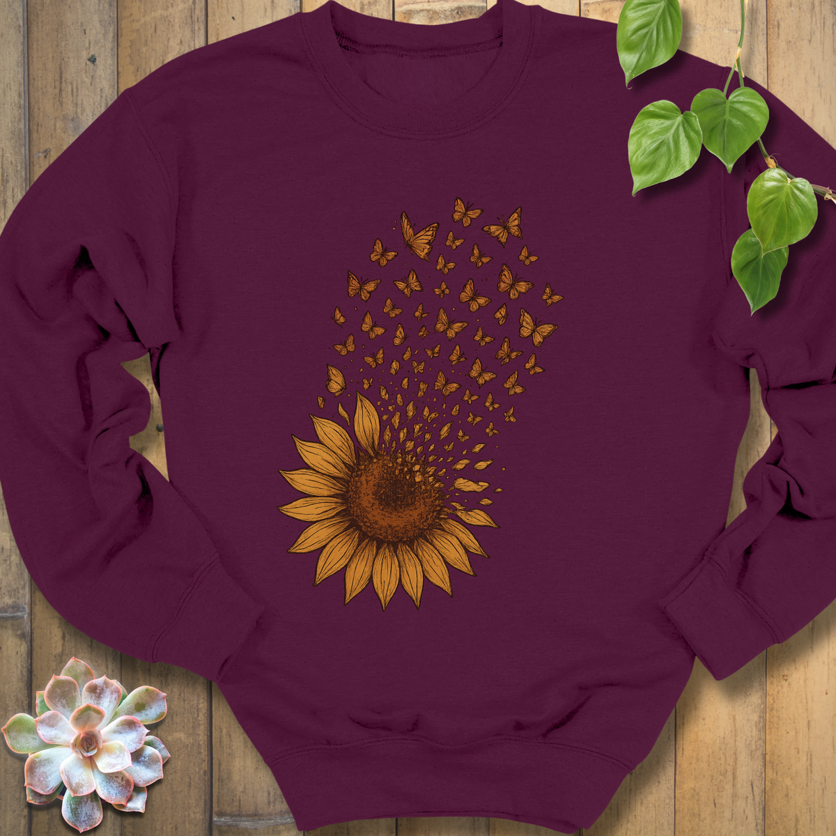 Sunflower Butterfly Sweatshirt